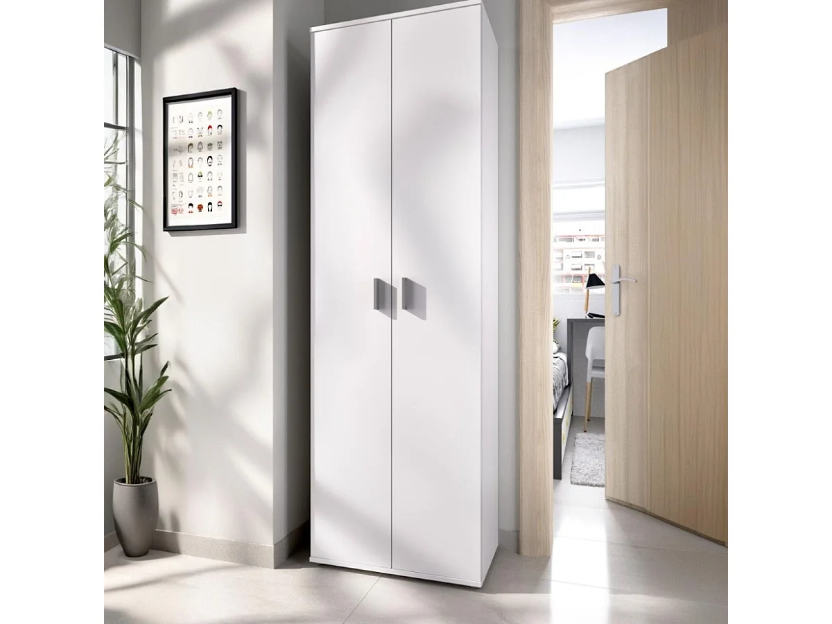 Armario auxiliar Fit 8 compartimentos blanco 190x61x35 cm