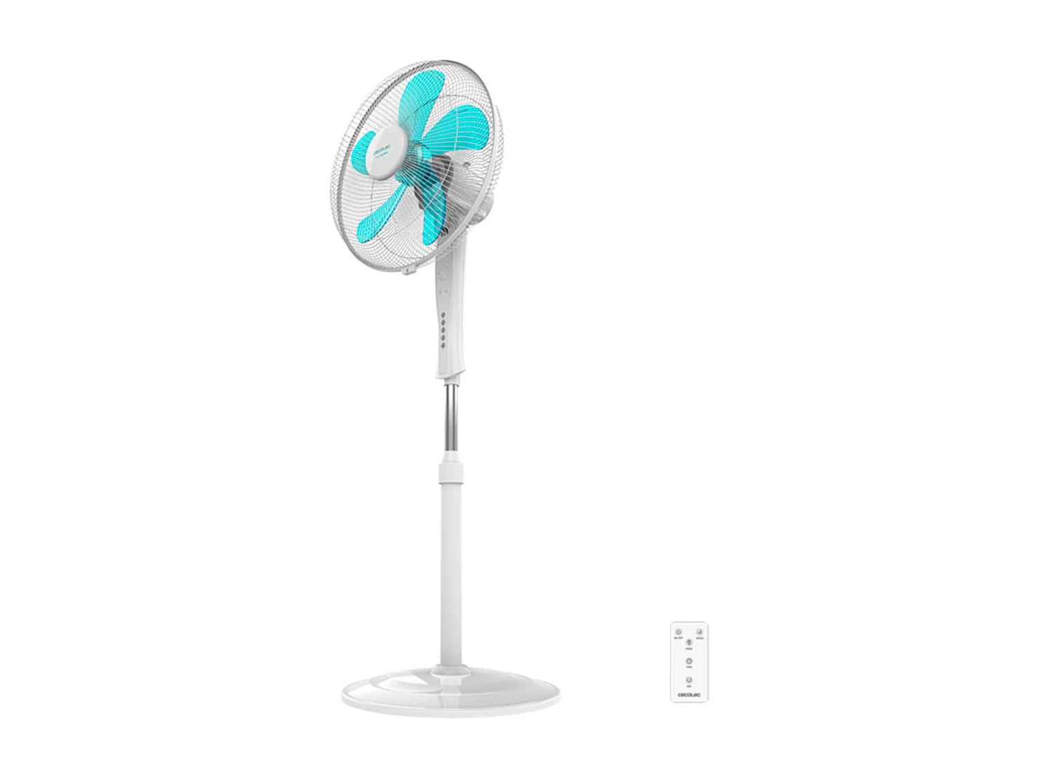 Ventilador de pie Cecotec EnergySilence 530 Power Connected 50W 5 aspas blanco 110-130 cm