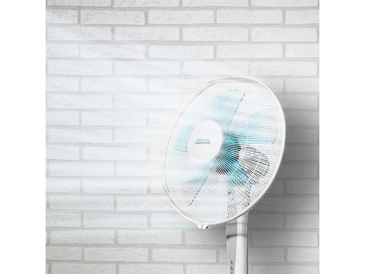 Ventilador de pie Cecotec EnergySilence 530 Power Connected 50W 5 aspas blanco 110-130 cm
