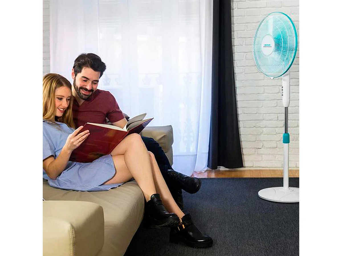 Ventilador de pie Cecotec EnergySilence 500 40W 5 aspas blanco 110-130 cm
