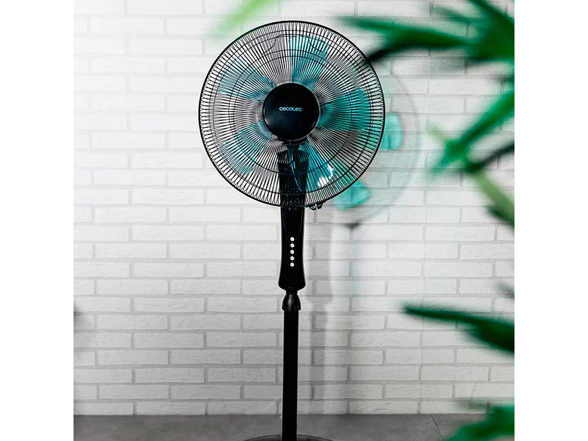 Ventilador de pie Cecotec EnergySilence 530 Power Connected 50W 5 aspas negro 110-130 cm