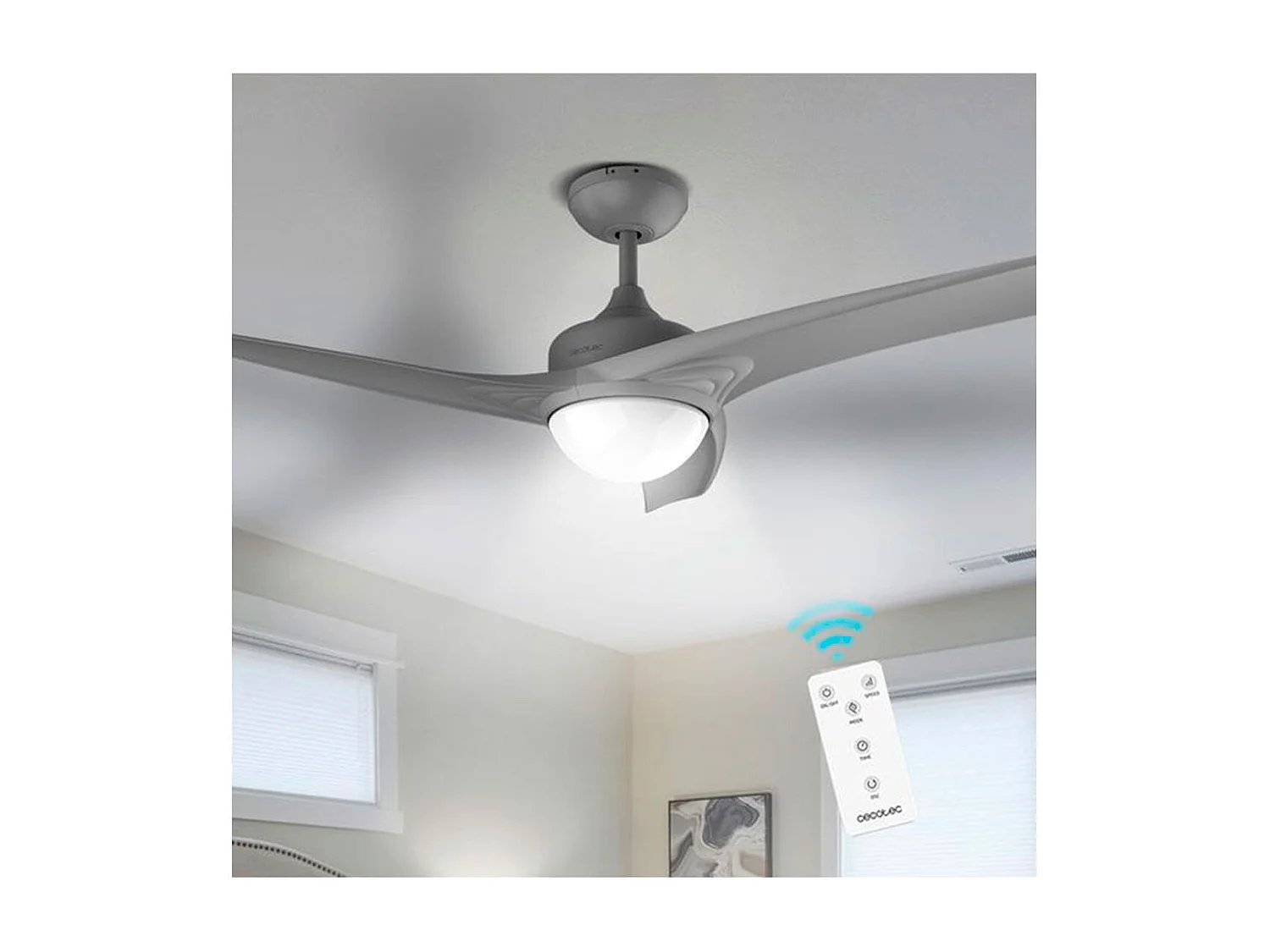 Ventilador de techo Cecotec EnergySilence 560 60W 3 velocidades gris Ø132x43 cm