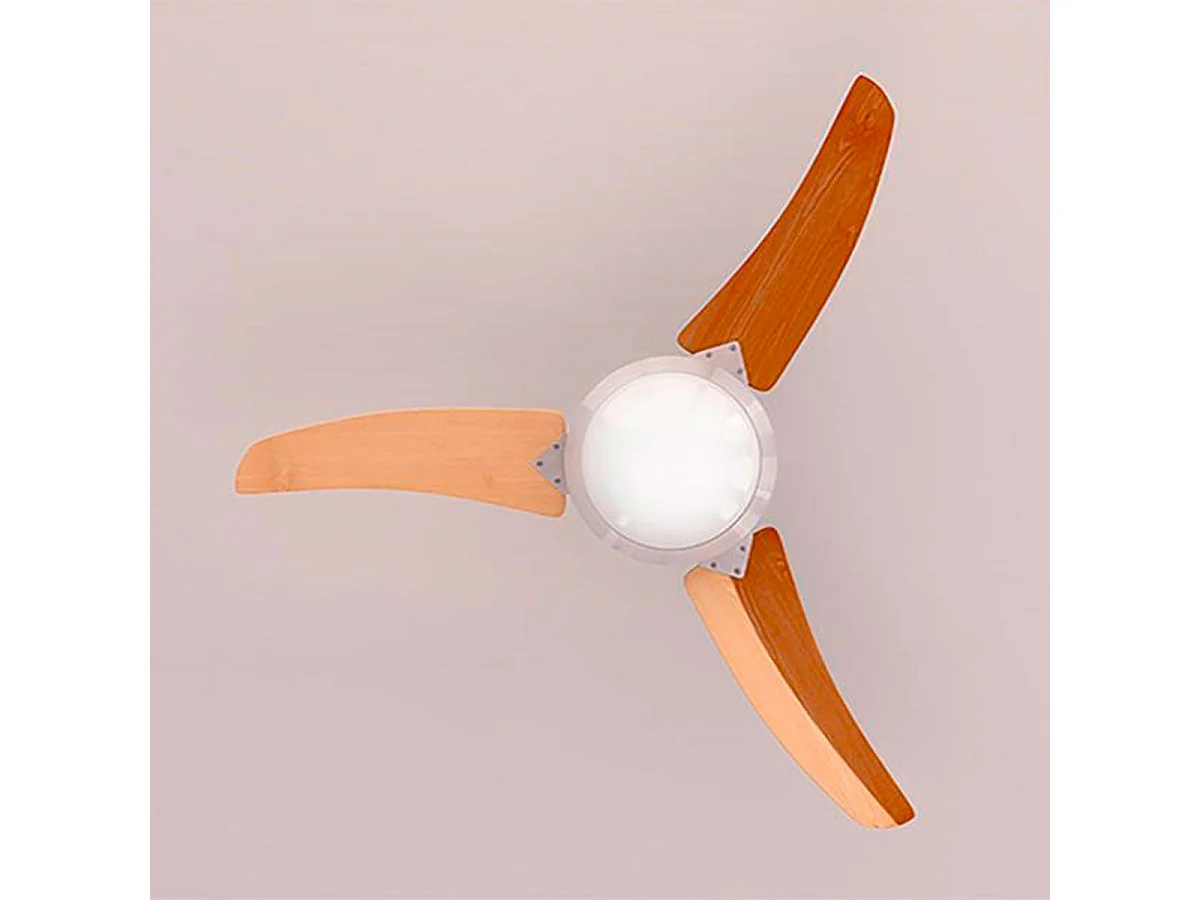 Ventilador de techo EnergySilence Aero 480 con mando 65W 3 velocidades 3 aspas natural/inox