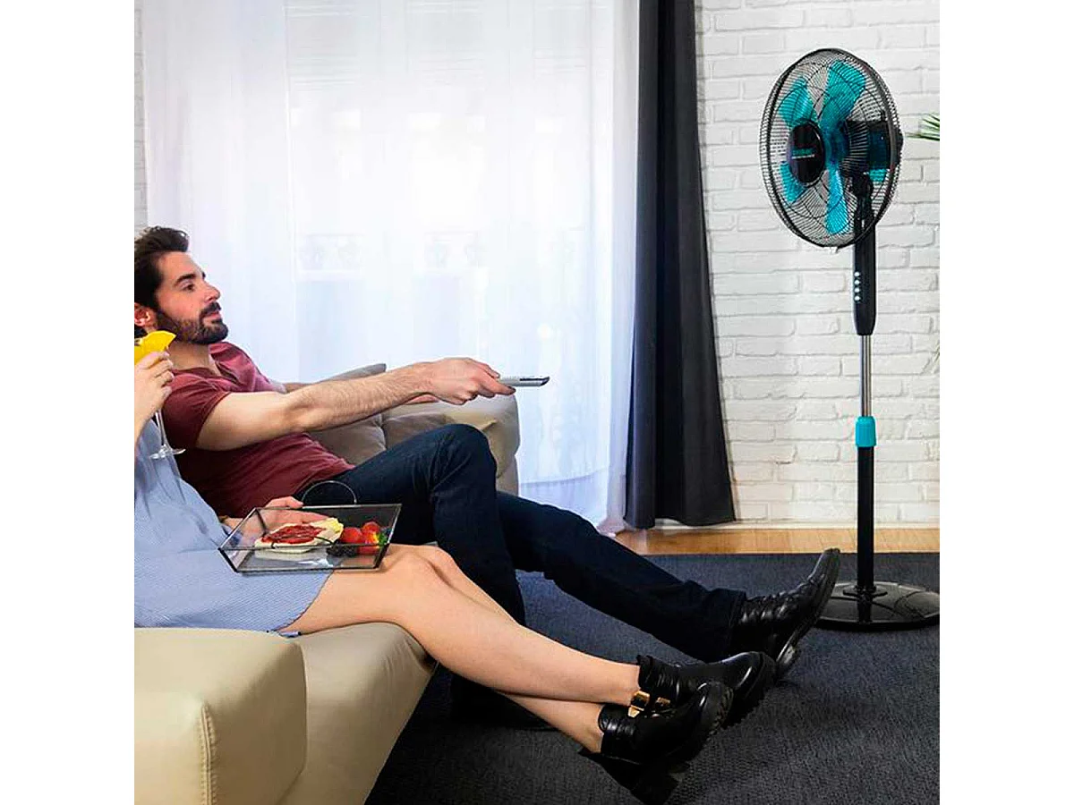 Ventilador de pie Cecotec EnergySilence 510 40W 5 aspas negro 110-130 cm