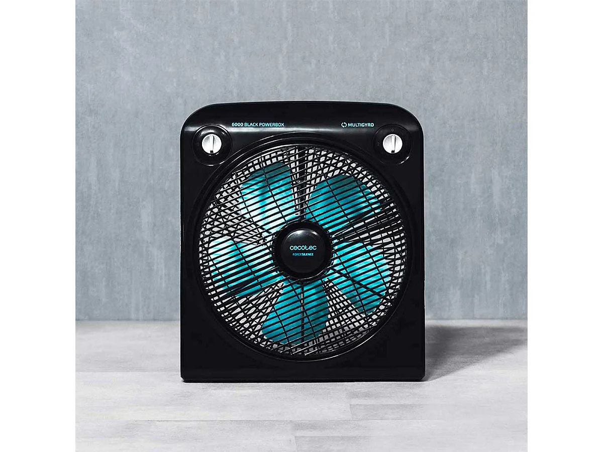 Ventilador de suelo Cecotec EnergySilence 6000 Power Box Black 50W 5 aspas 3 velocidades negro