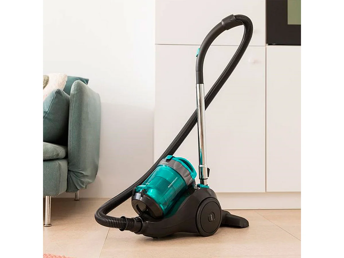 Aspirador de trineo Cecotec Conga Rockstar Multicyclonic Compact 800W 2,5L negro/azul