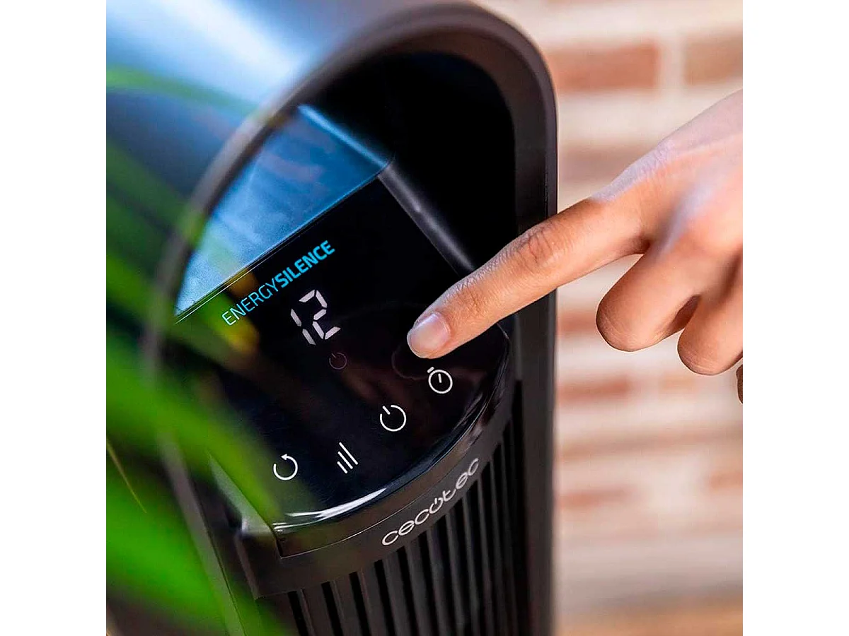 Ventilador de torre Cecotec EnergySilence 9190 SkyLine Ionic Connected 60W WiFi + mando a distancia negro