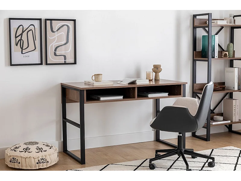 Bureau en bois "Nove" - 120 x 60 x 75 cm - Noyer