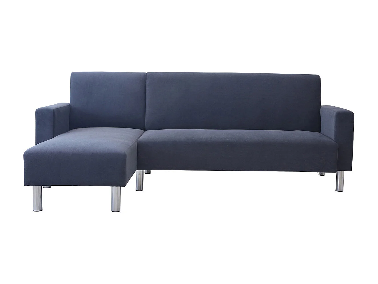 Sofá de canto reversível em tecido "Rio" - 4 lugares - Cinza