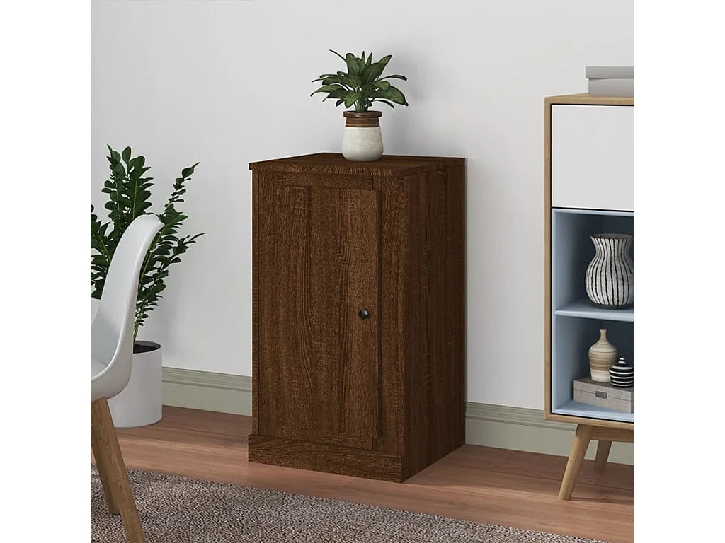 Buffet chêne marron 37,5x35,5x67,5 cm bois d'ingénierie