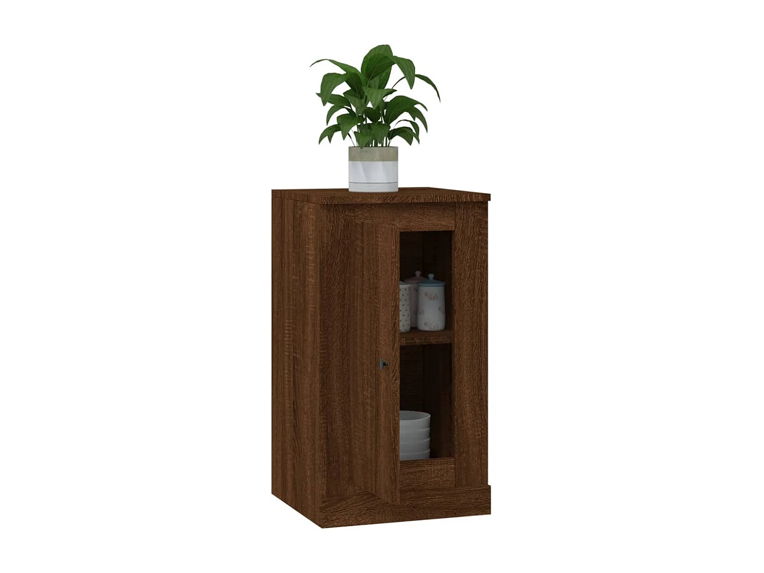 Buffet chêne marron 37,5x35,5x67,5 cm bois d'ingénierie