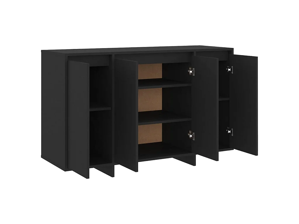 Dressoir 120x41x75 cm bewerkt hout zwart