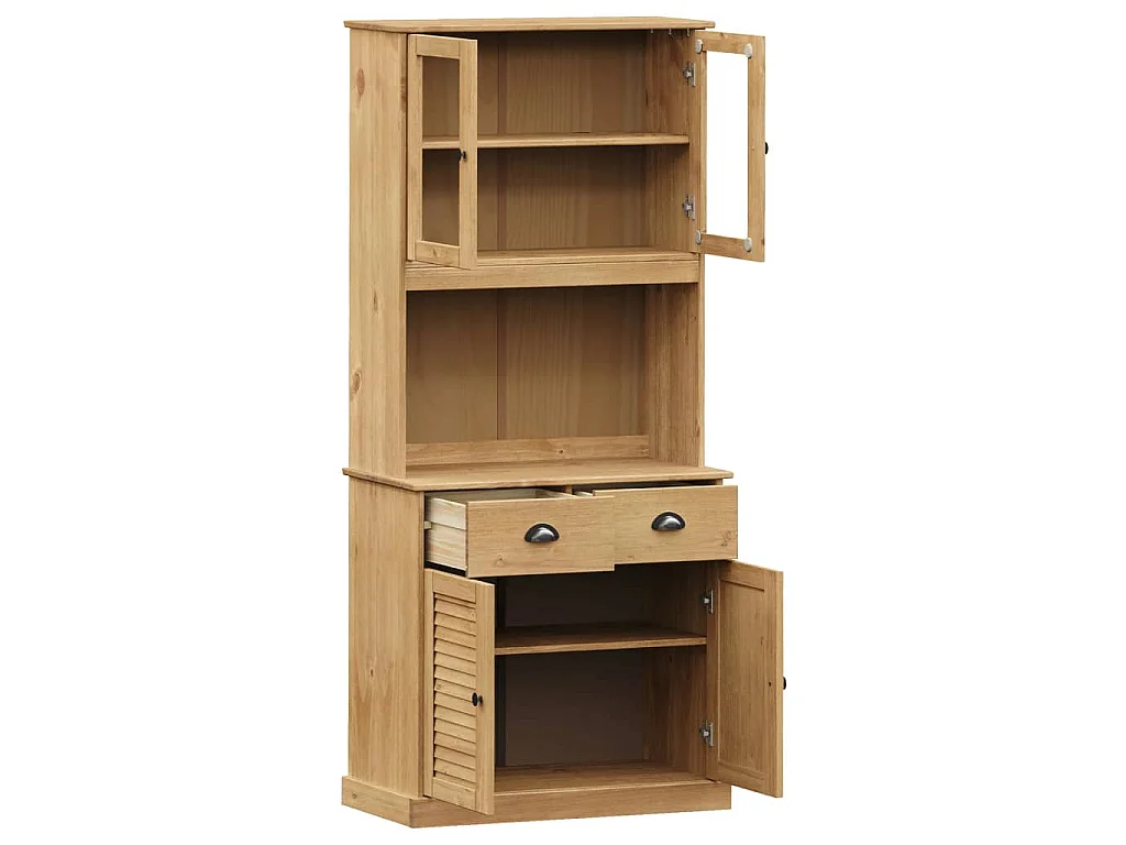 Buffet haut VIGO 78x40x175 cm bois massif de pin