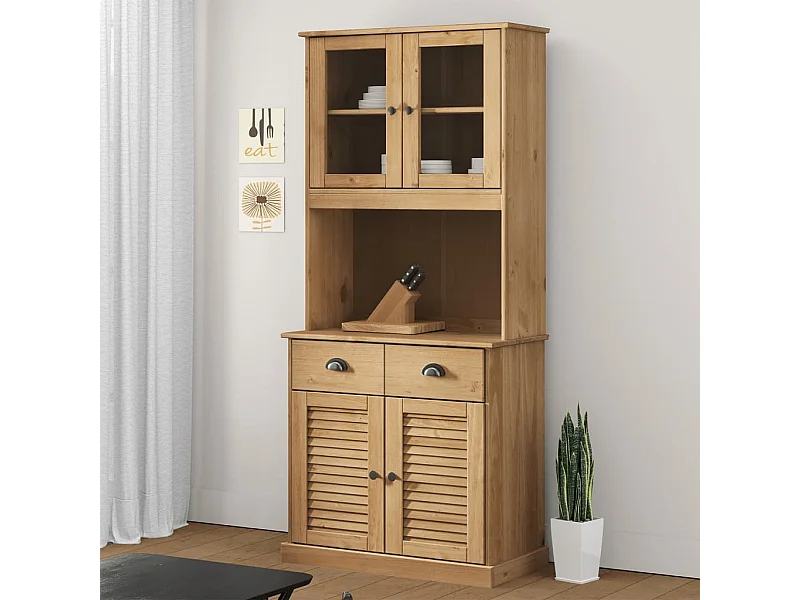 Hoge kast VIGO 78x40x175 cm massief grenenhout