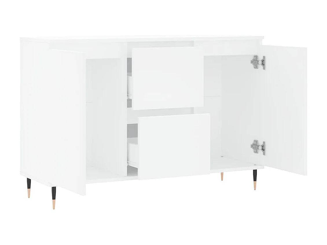 Buffet blanc 101,5x35x70 cm bois d'ingénierie