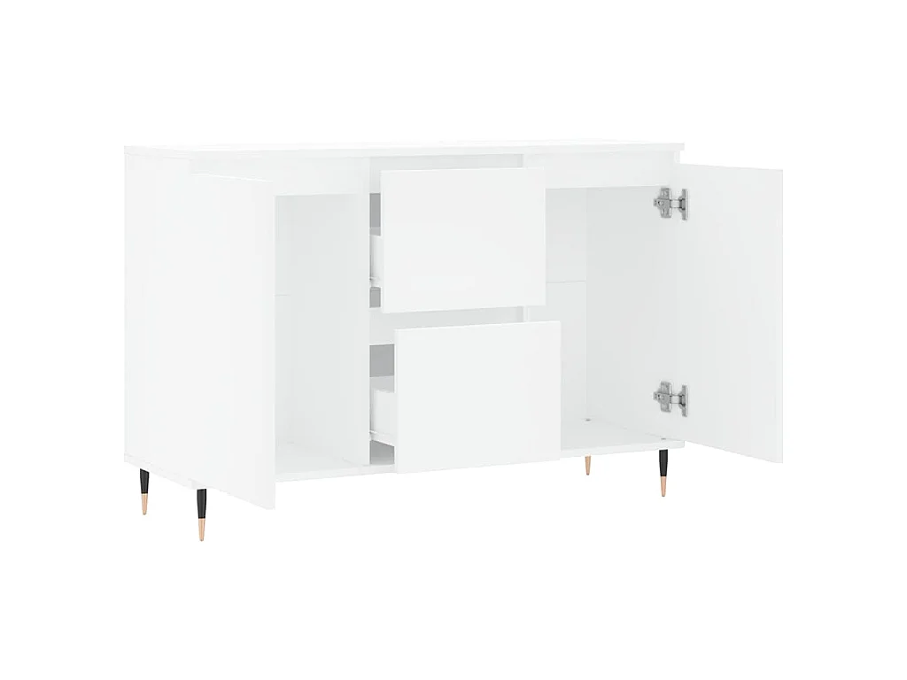 Buffet blanc 101,5x35x70 cm bois d'ingénierie