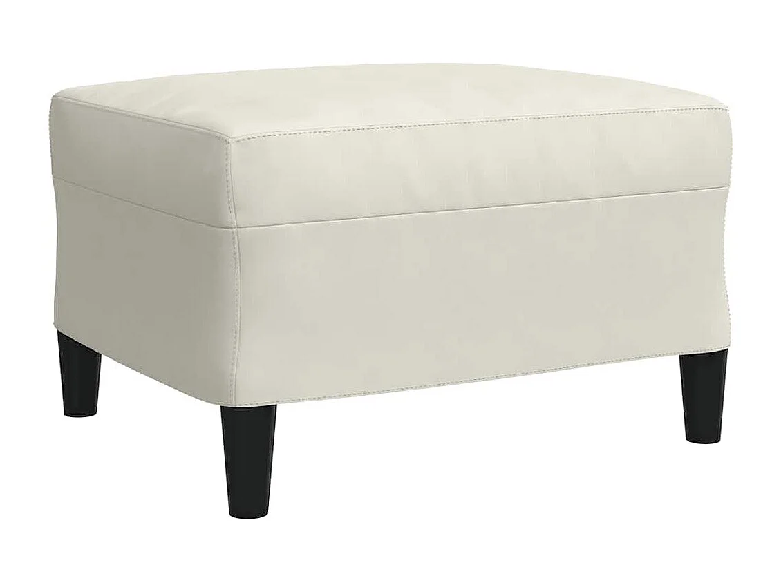 3-tlg. Sofagarnitur mit Kissen und Nackenrollen Creme Samt