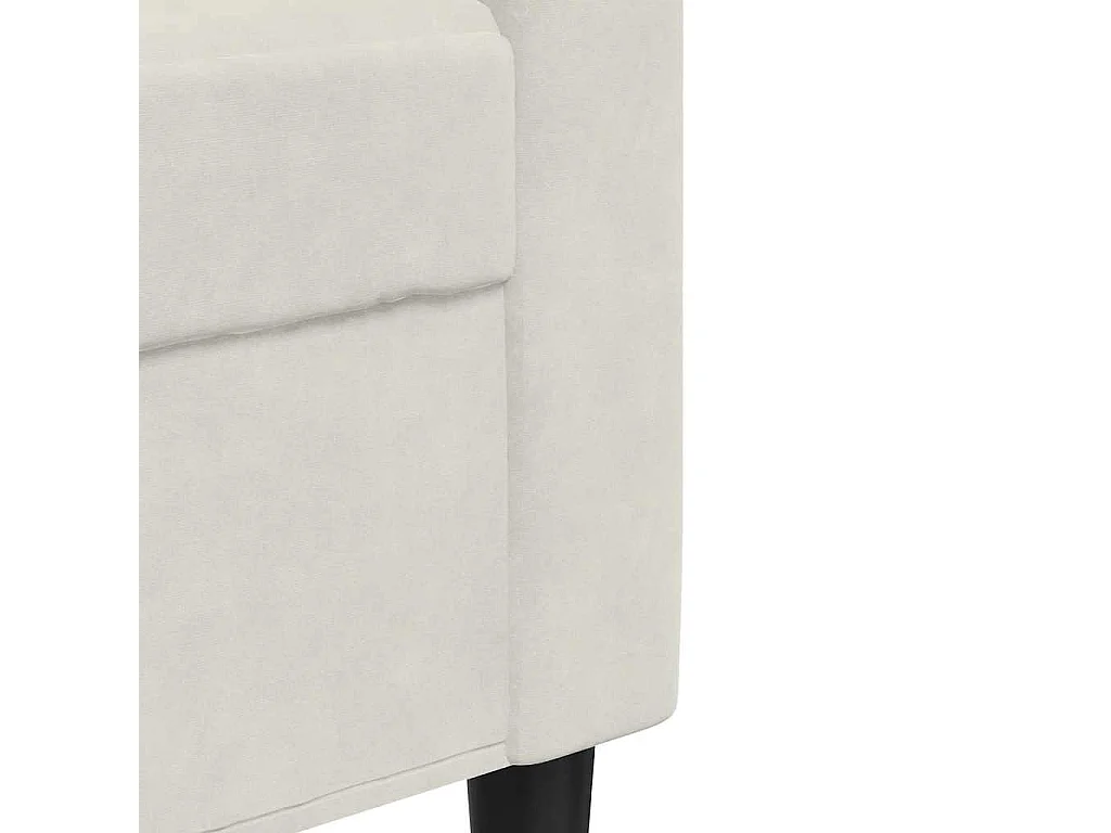 Set di Divani 3 pz con Cuscini e Rinforzi Crema in Velluto