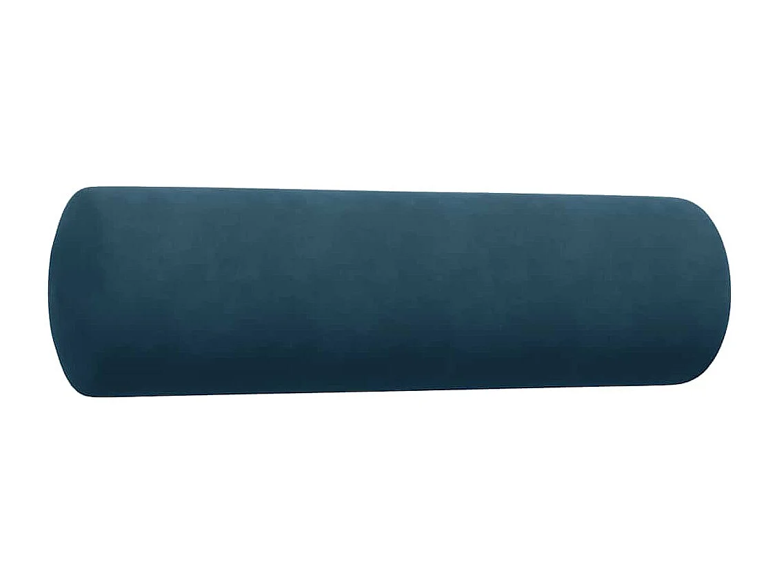 Ensemble de canapés 3pcs et coussins et traversins bleu velours