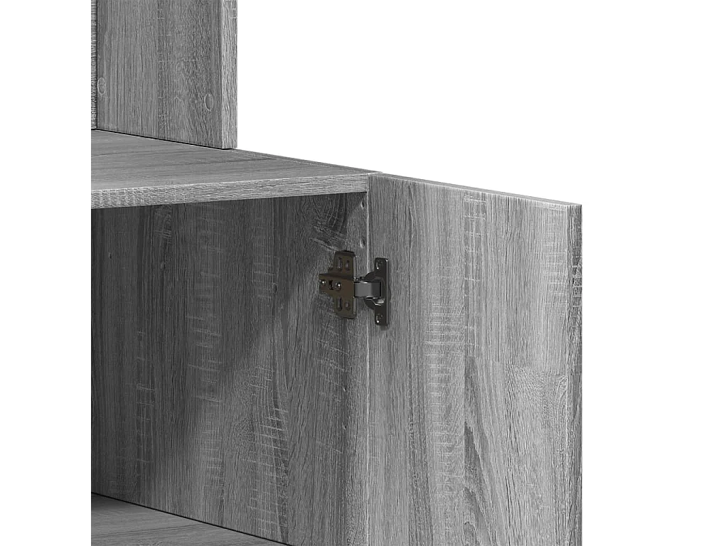 Keukenkast 95x50x180 cm bewerkt hout grijs sonoma eiken