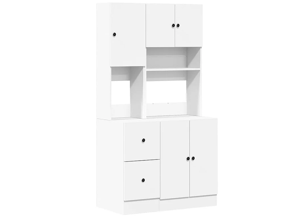 Armoire de cuisine blanc 95x50x180 cm bois d'ingénierie