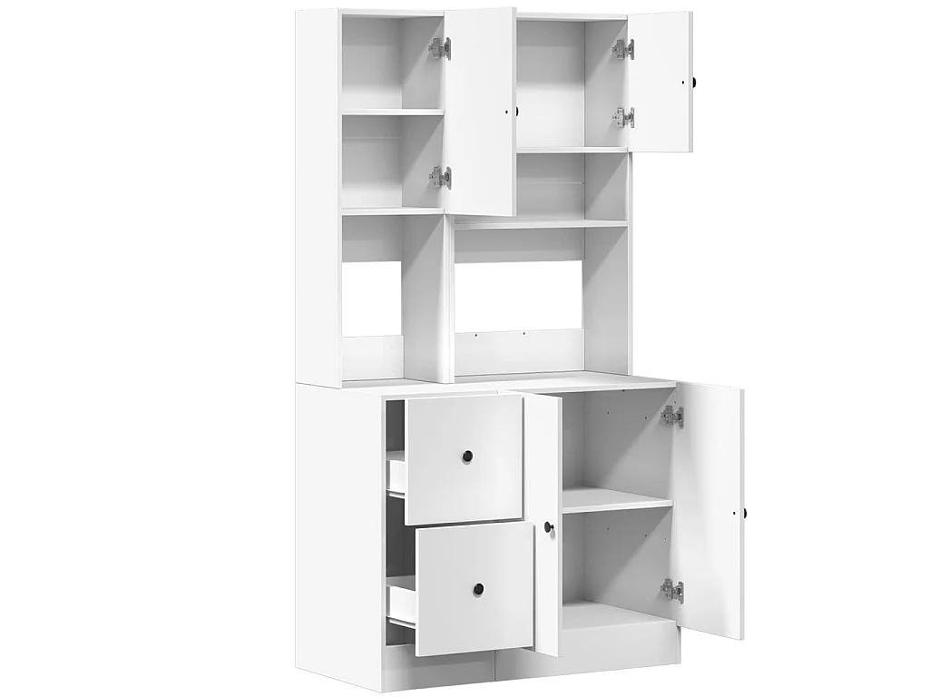 Armoire de cuisine blanc 95x50x180 cm bois d'ingénierie