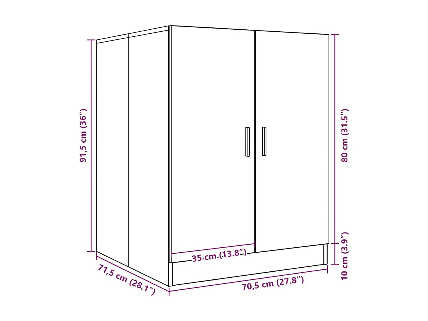 Armario para lavadora Dila 2 puertas gris oscuro 91,5x70,5x71,5 cm