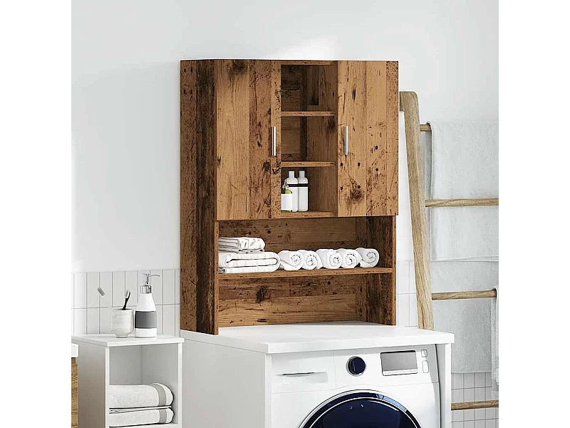 Armario auxiliar Dora 4 estantes + 2 puertas madera 90x70,5x25,5 cm