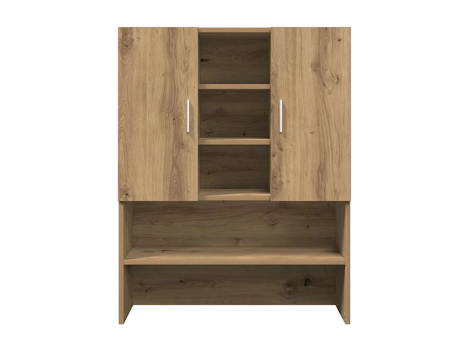 Armario auxiliar Dora 4 estantes + 2 puertas roble 90x70,5x25,5 cm