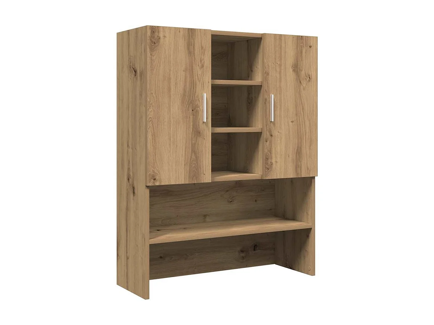 Armario auxiliar Dora 4 estantes + 2 puertas roble 90x70,5x25,5 cm