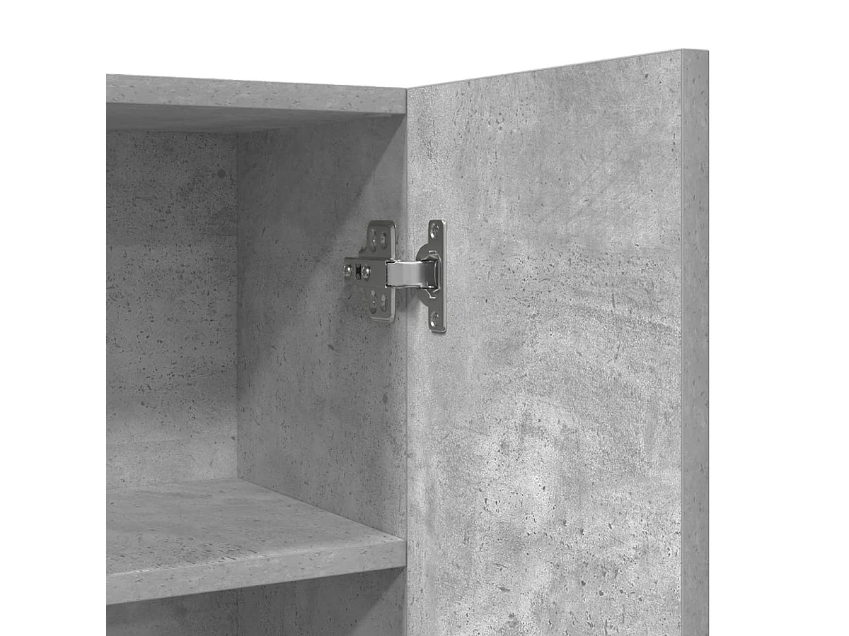 Armario auxiliar Dora 4 estantes + 2 puertas gris oscuro 90x70,5x25,5 cm