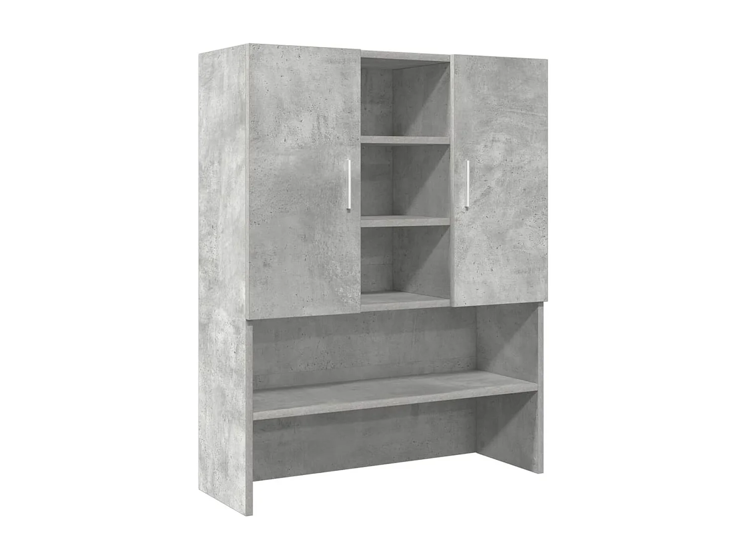 Armario auxiliar Dora 4 estantes + 2 puertas gris oscuro 90x70,5x25,5 cm