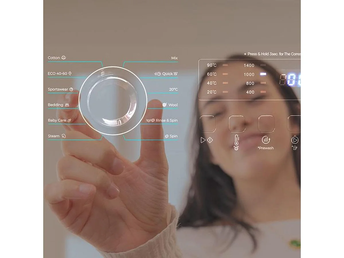 Lavadora carga frontal  Cecotec Bolero DressCode 7150 7kg 1400 rpm 12 programas A blanco/negro 59,5 cm