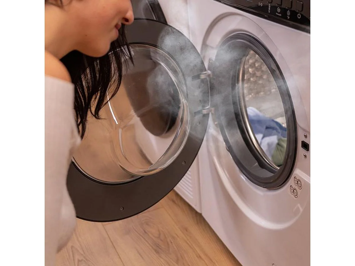 Lavadora carga frontal  Cecotec Bolero DressCode 7150 7kg 1400 rpm 12 programas A blanco/negro 59,5 cm