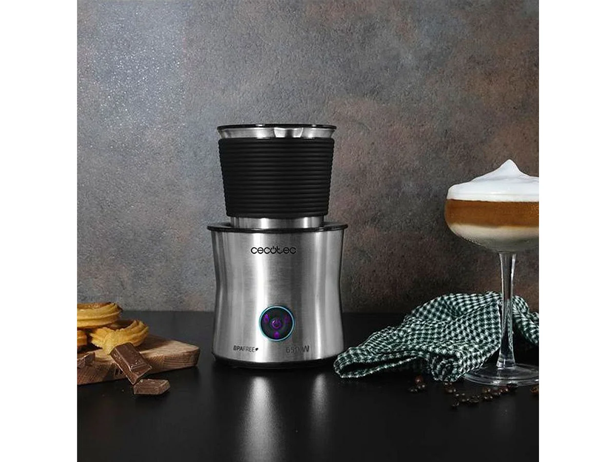 Espumador de leche Cecotec Power Moca Spume 5000 650W 4 modos inox