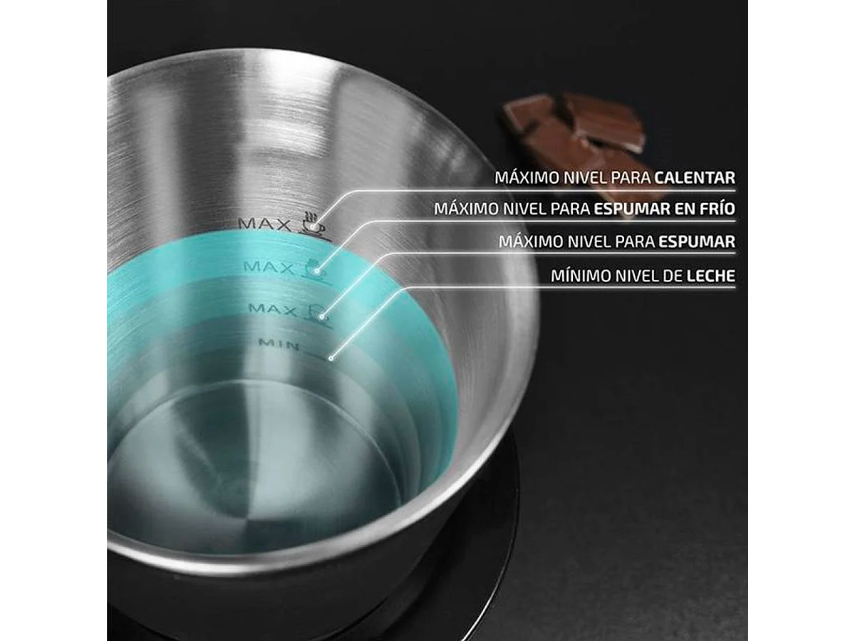 Espumador de leche Cecotec Power Moca Spume 5000 650W 4 modos inox