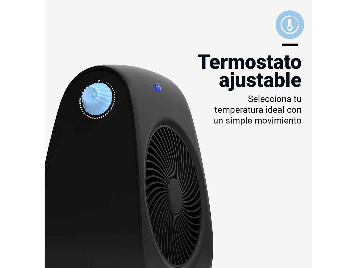 Calefactor ventilador Bávaro 4020 Universal Blue 2000W negro
