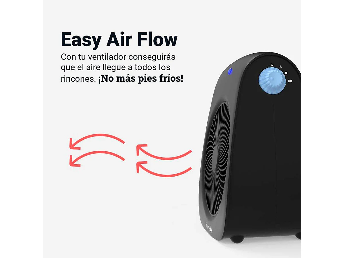 Calefactor ventilador Bávaro 4020 Universal Blue 2000W negro