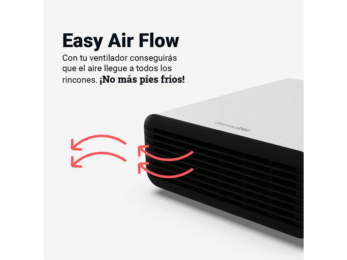 Calefactor ventilador Wakama 4020W Universal Blue 2000W diseño horizontal blanco