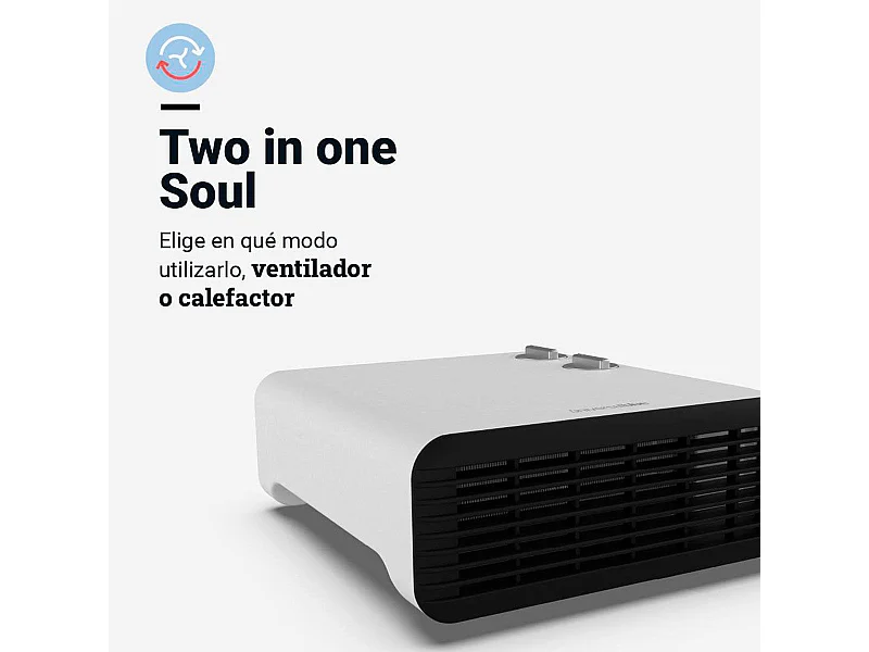 Calefactor ventilador Wakama 4020W Universal Blue 2000W diseño horizontal blanco