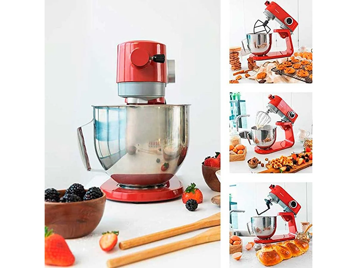 Batidora amasadora Cecotec Twist&Fusion 4000 Luxury Red 800W 5,2L rojo