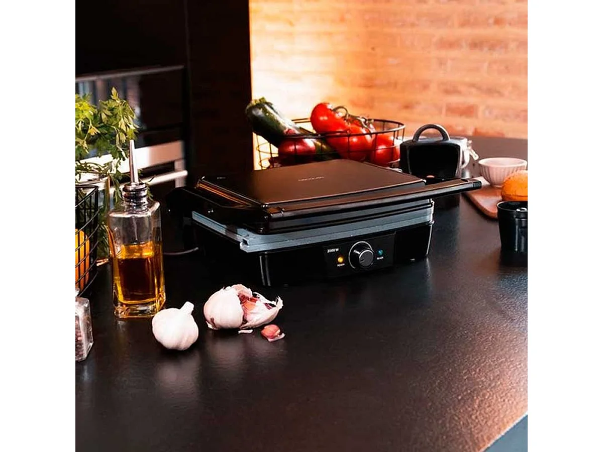 Parrilla eléctrica Cecotec Rock'nGrill 2000 Stone Ceramic Mix&Grill 2000W negro