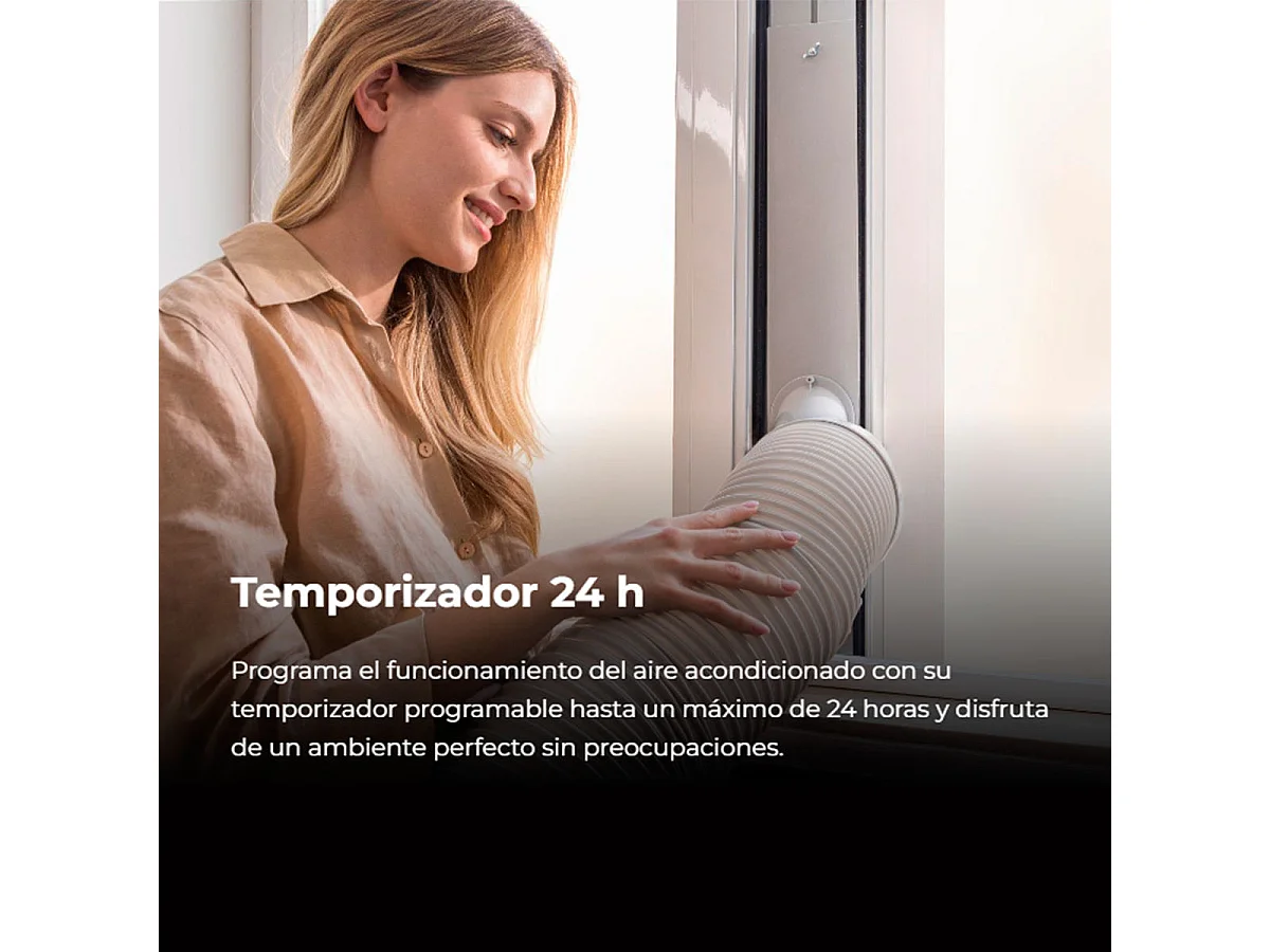 Aire acondicionado portátil Cecotec ForceClima 7100 Soundless 7000BTU 780W 4 modos 2 velocidades A blanco