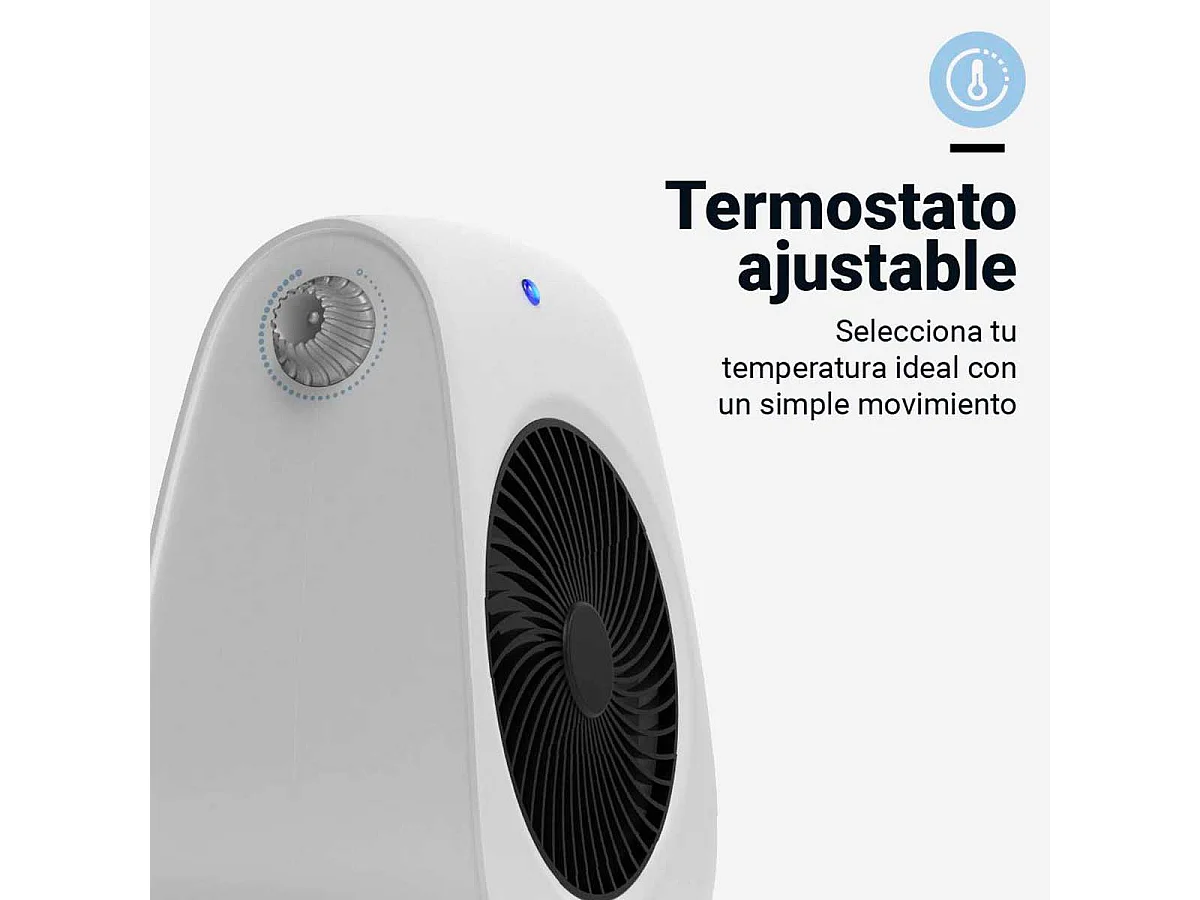 Calefactor ventilador Bávaro 4020 Universal Blue 2000W blanco