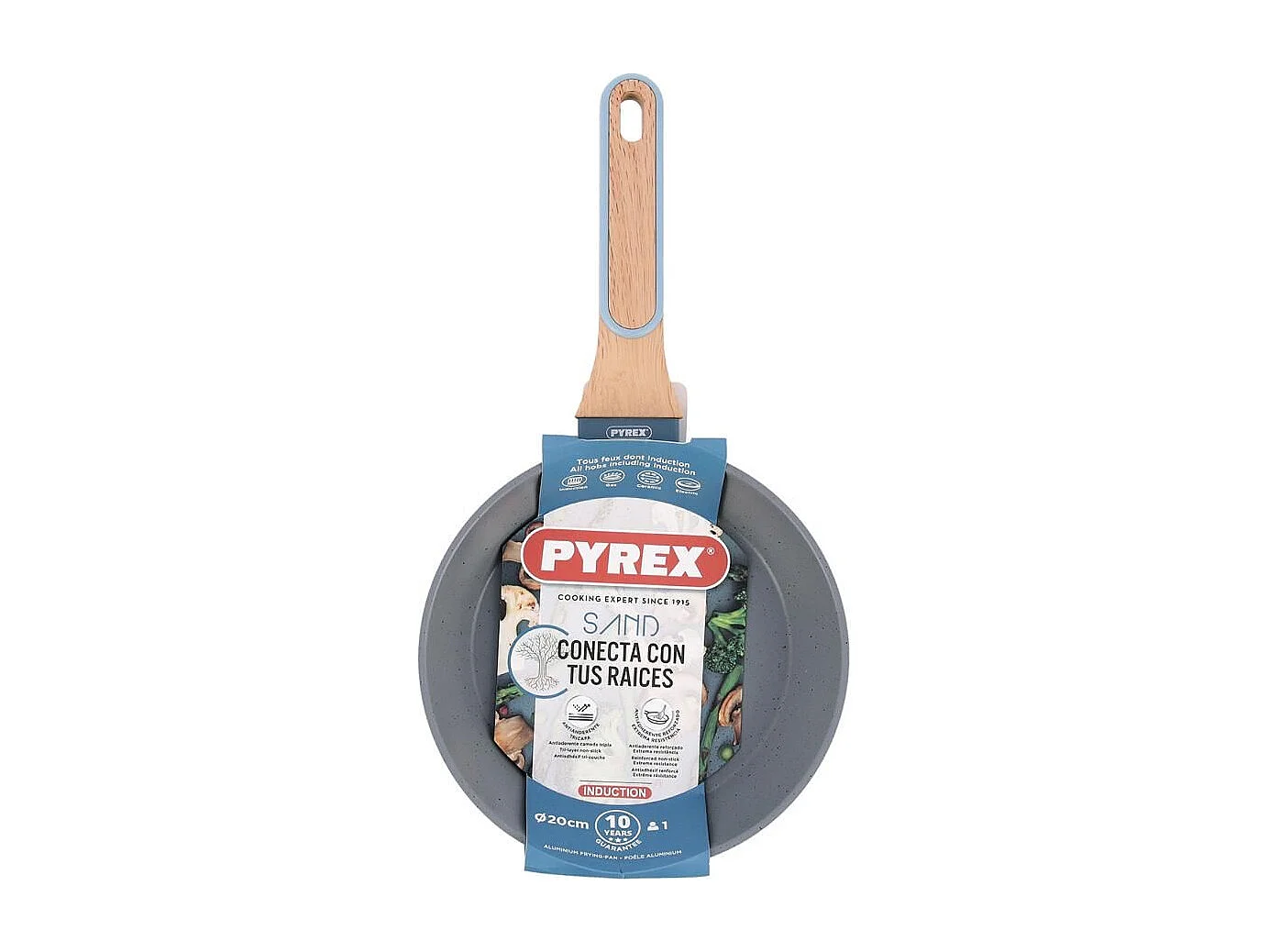 Sartén Sand Pyrex aluminio forjado azul/gris Ø26 cm