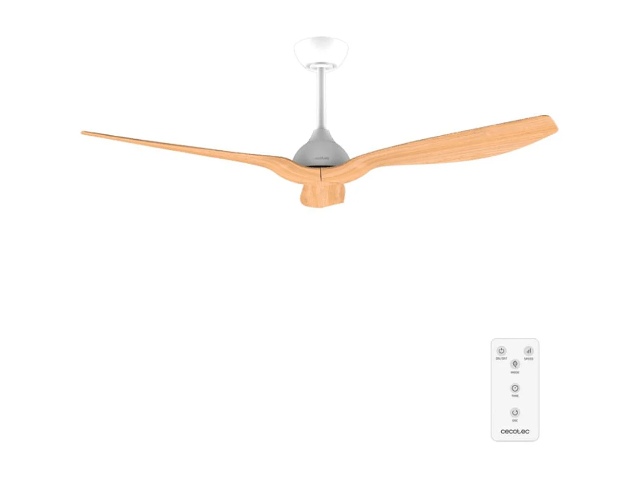 Ventilador de techo Cecotec EnergySilence Aero 5200 35W 3 aspas con mando a distancia blanco Ø132 cm
