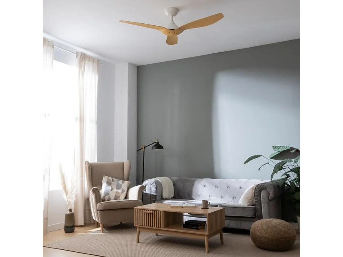 Ventilador de techo Cecotec EnergySilence Aero 5200 35W 3 aspas con mando a distancia blanco Ø132 cm