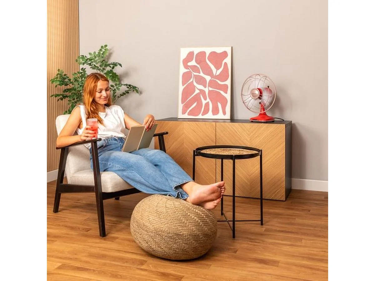 Ventilador de sobremesa Cecotec EnergySilence 1090 RetroDesk Design 40W 3 velocidades orientable rojo Ø30 cm