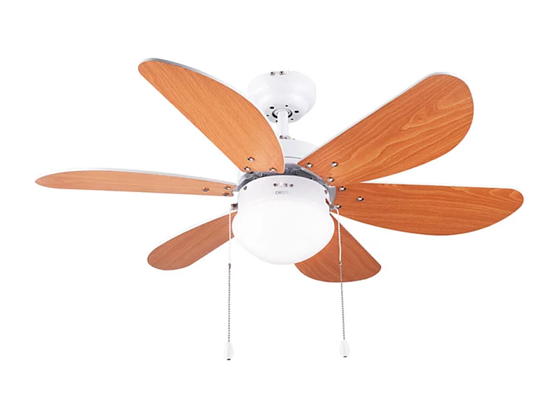 Ventilador de techo Cecotec EnergySilence Aero 360 50W 6 aspas reversibles blanco/marrón