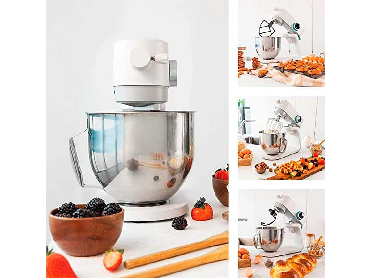 Batidora amasadora Cecotec Twist&Fusion 4000 Luxury White 800W 5,2L blanco